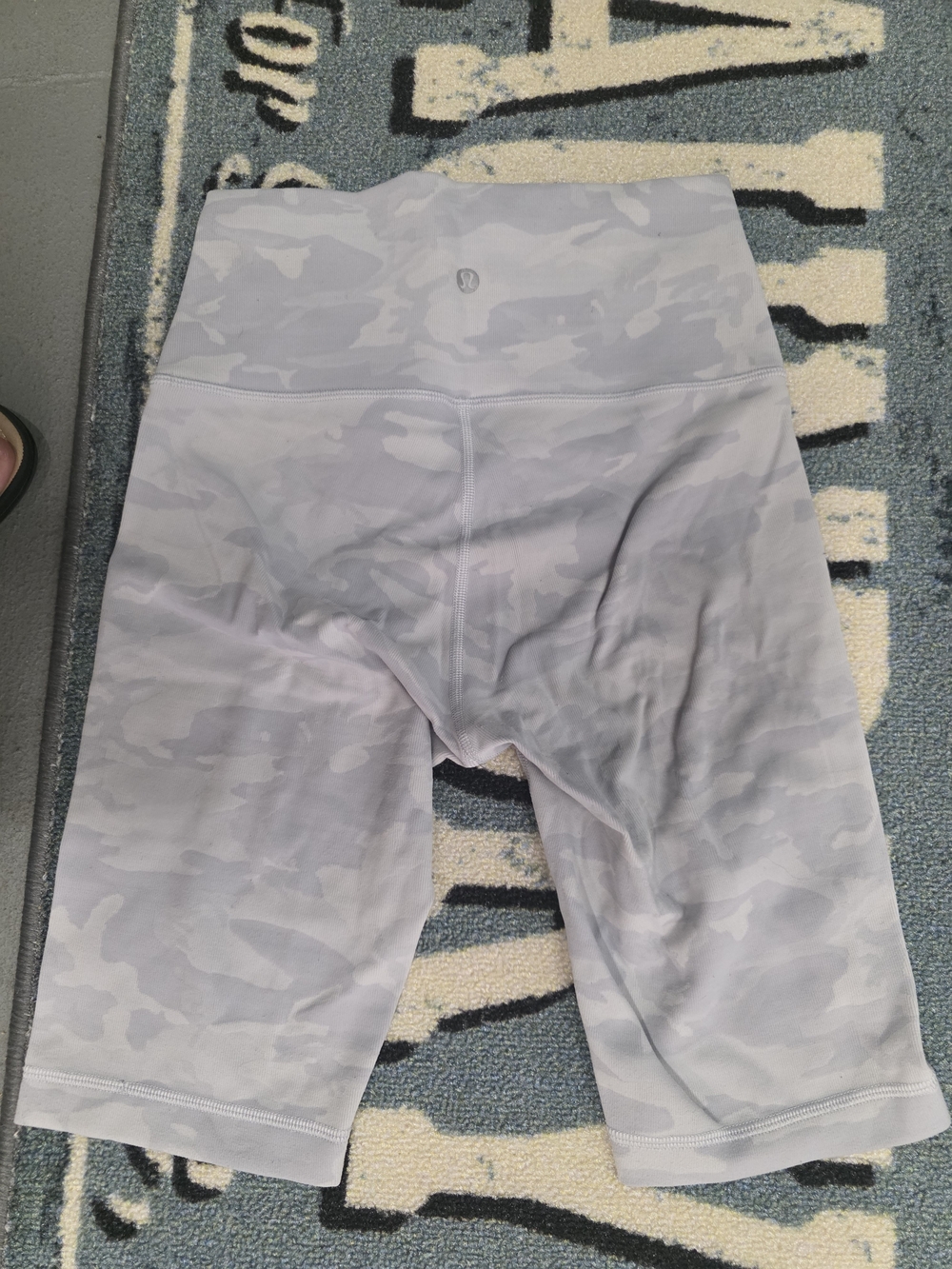 lululemon athletica Girls' Light Gray Camo Bike Shorts